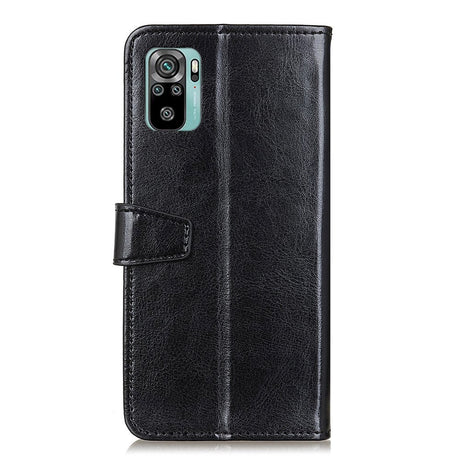 Xiaomi Poco M5S / Redmi Note 10S Flip Case w. Card Holder & Stand Function - Black