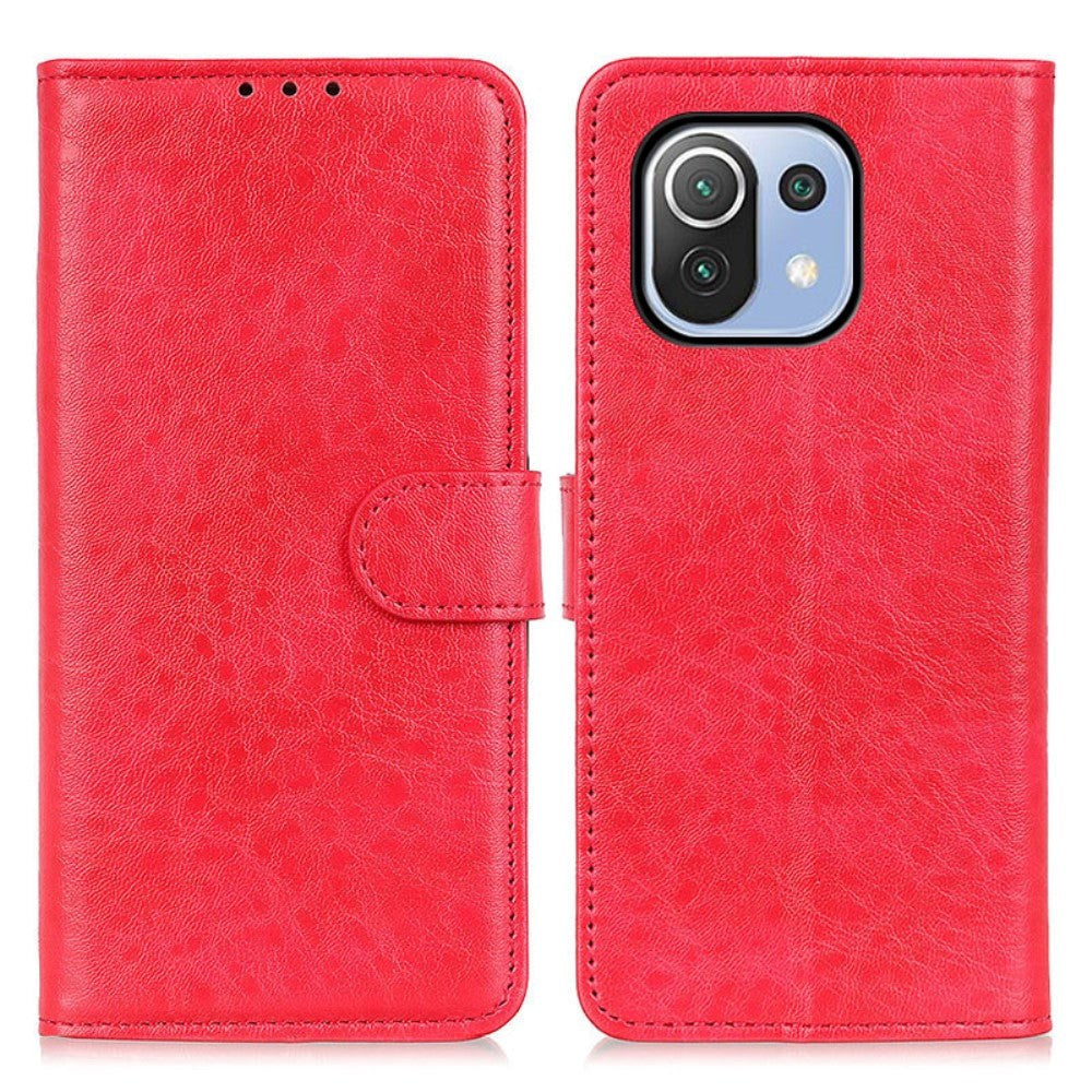 Xiaomi Mi 11 Lite (5G/4G) / 11 Lite NE Classic Leather Wallet Case - Red