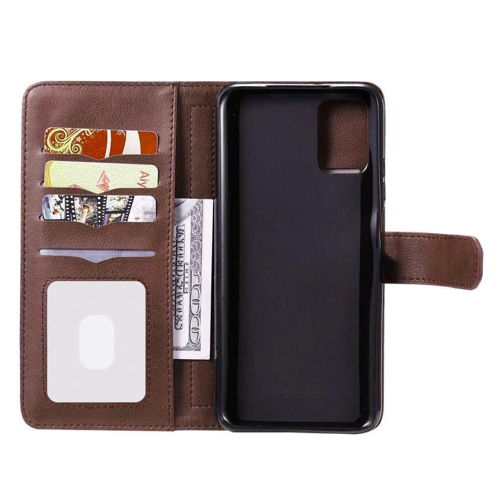 Xiaomi Poco M3 Flip Leather Case w. Extra Card Holder - Brown