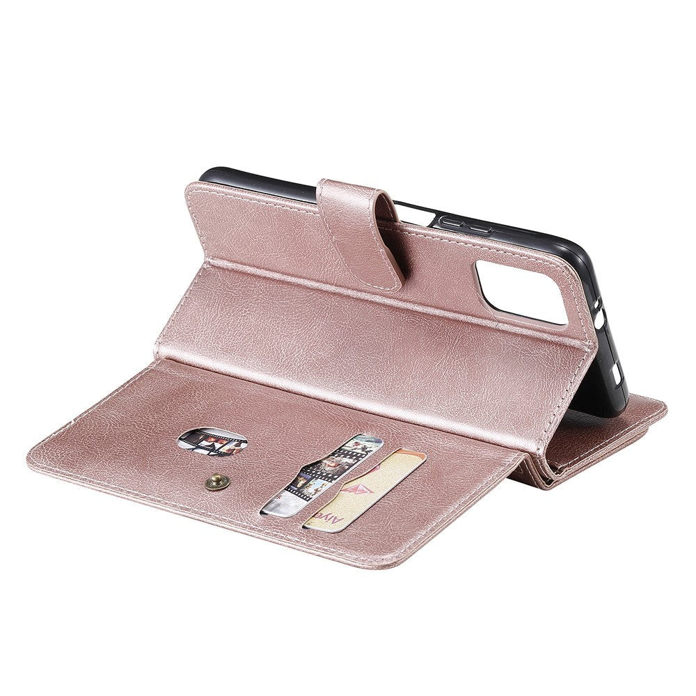 Xiaomi Poco M3 Flip Leather Case w. Extra Card Holder - Rose Gold