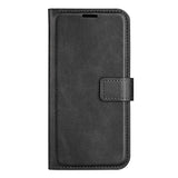 Xiaomi Redmi Note 11 Pro+ (Plus) Leather Case w. Card Holder & Magnetic Closure - Black