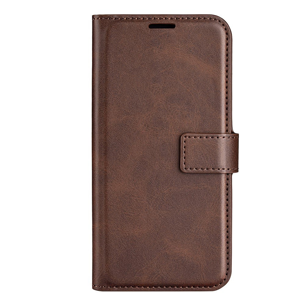 Xiaomi Redmi Note 11 Pro+ (Plus) Leather Case w. Card Holder & Magnetic Closure - Dark Brown