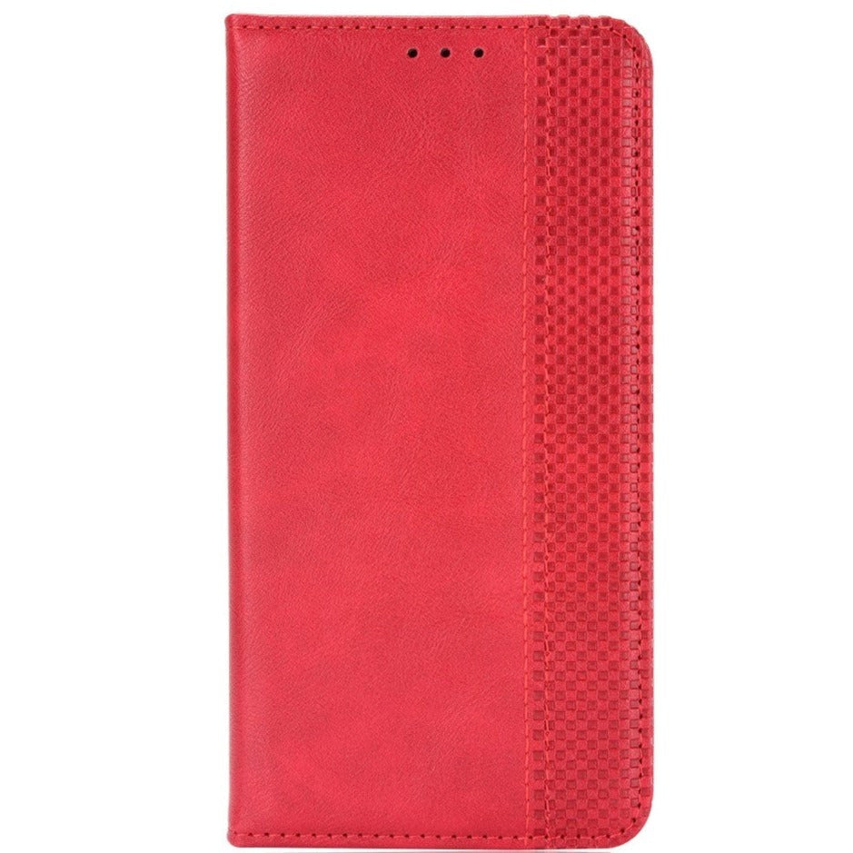 Xiaomi Redmi Note 11 Pro + (Plus) Vintage Look Leather Wallet Case - Red