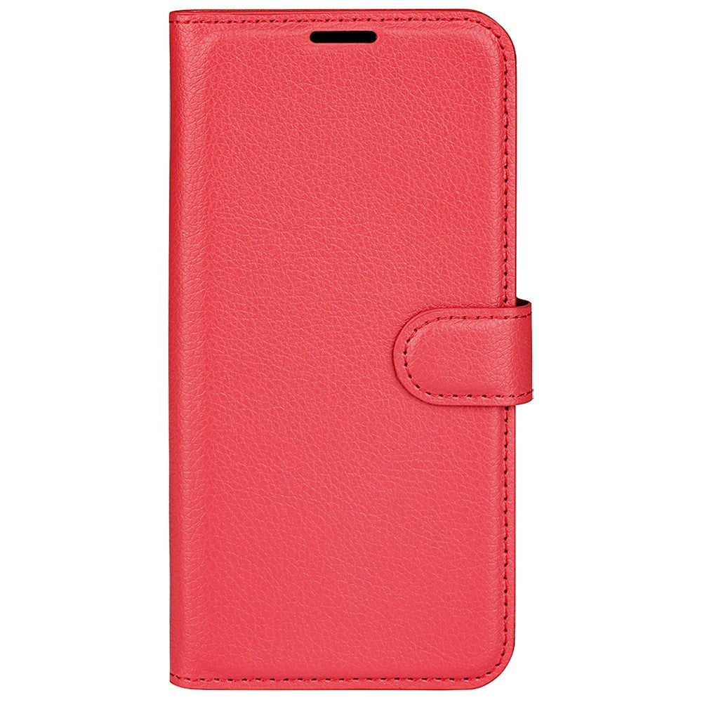 Xiaomi 12 Pro Litchi Leather Wallet Case - Red