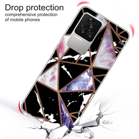 Xiaomi Poco F4 Flexible Plastic Case - Black Marble