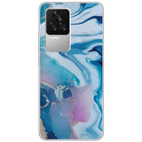 Xiaomi Poco F4 Flexible Plastic Case - Blue and Purple Marble