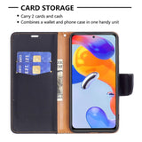 Xiaomi Redmi 10C Litchi Leather Flip Case with Wallet & Stand Function - Black