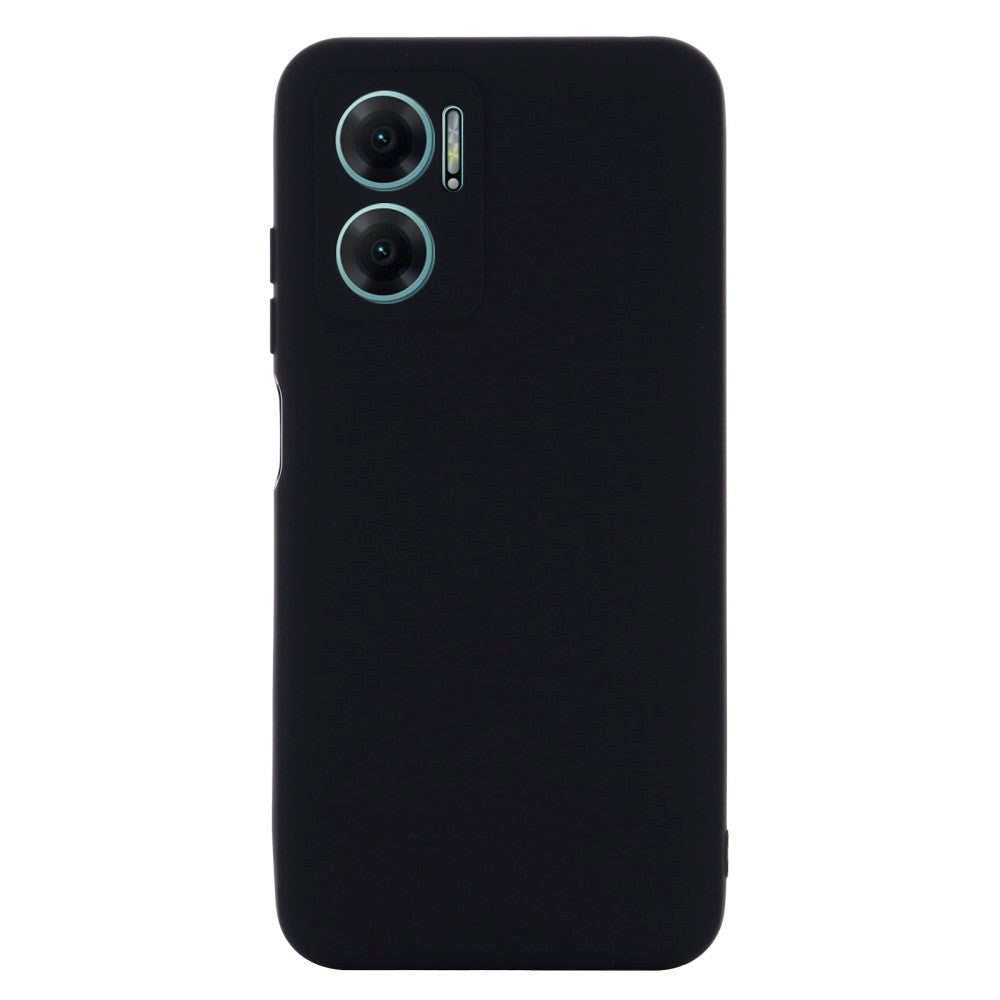 Xiaomi Redmi 10 (5G) Liquid Silicone Case w. Strap - Black