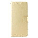 Xiaomi Poco F4 GT Leather Flip Case w. Stand & Wallet - Gold