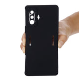 Xiaomi Poco F4 GT Liquid Silicone Case w. Strap - Black