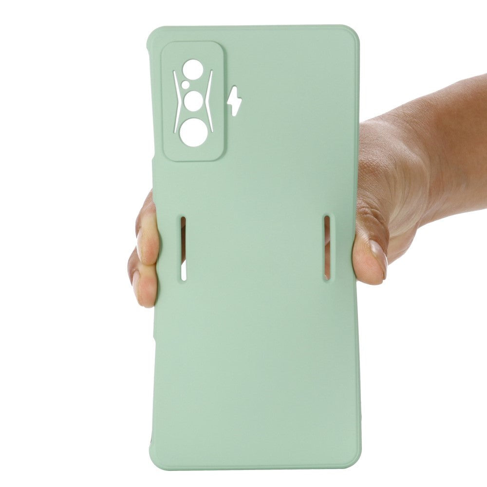 Xiaomi Poco F4 GT Liquid Silicone Case w. Strap - Green