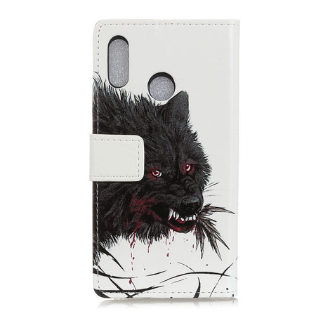 Alcatel 1S (2020) Leather Case w. Wolf wallet