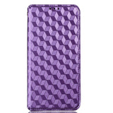 Alcatel 1S (2021) / 3L (2021) Leather Wallet Case - Rhombus - Purple