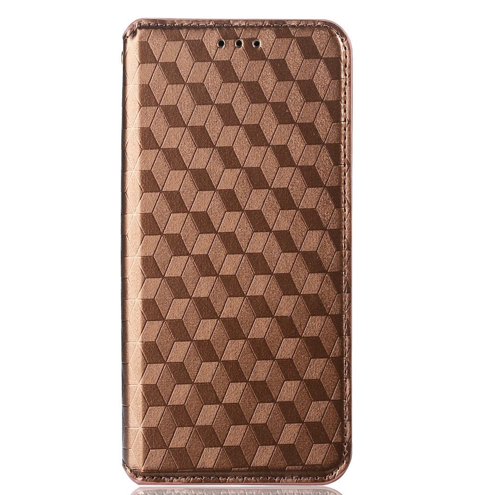 Alcatel 1S (2021) / 3L (2021) Leather Wallet Case - Rhombus - Brown