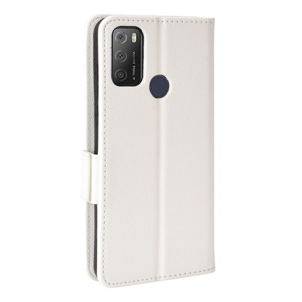 Alcatel 1S (2021) / 3L (2021) Litchi Leather Wallet Case - White