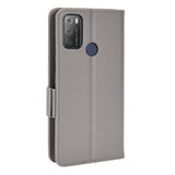 Alcatel 1S (2021) / 3L (2021) Litchi Leather Wallet Case - Grey