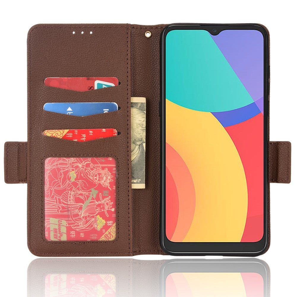 Alcatel 1S (2021) / 3L (2021) Litchi Leather Wallet Case - Brown