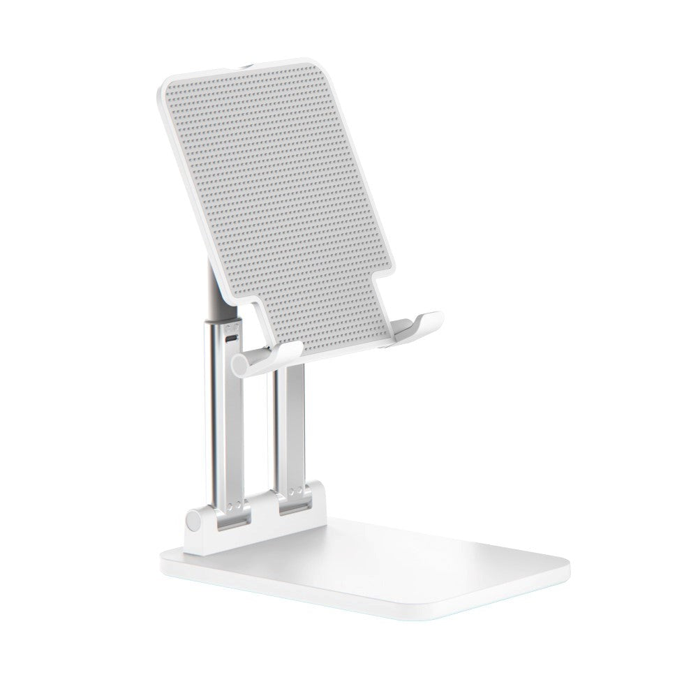 Universal Foldable Tablet Holder - Height Adjustment & Tilt - White