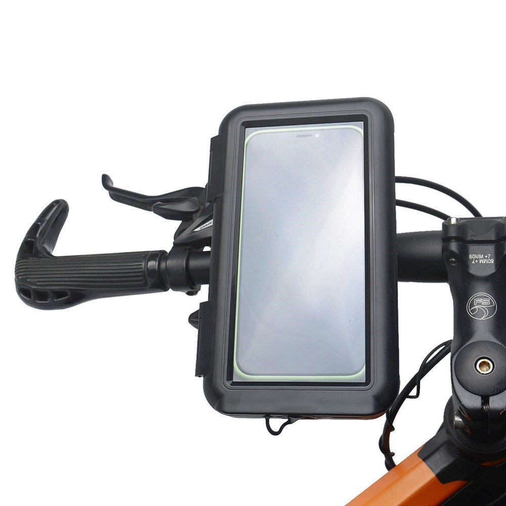 Waterproof & Rotatable Phone Holder for Bicycle (Max. Mobile: 160 x 82mm) - Black
