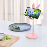 Phone Stand for Table (Up To 25 cm) - Rabbit - Pink