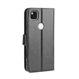 EIDERWOOD Google Pixel 4a Leather Case with Wallet and Strap - Black