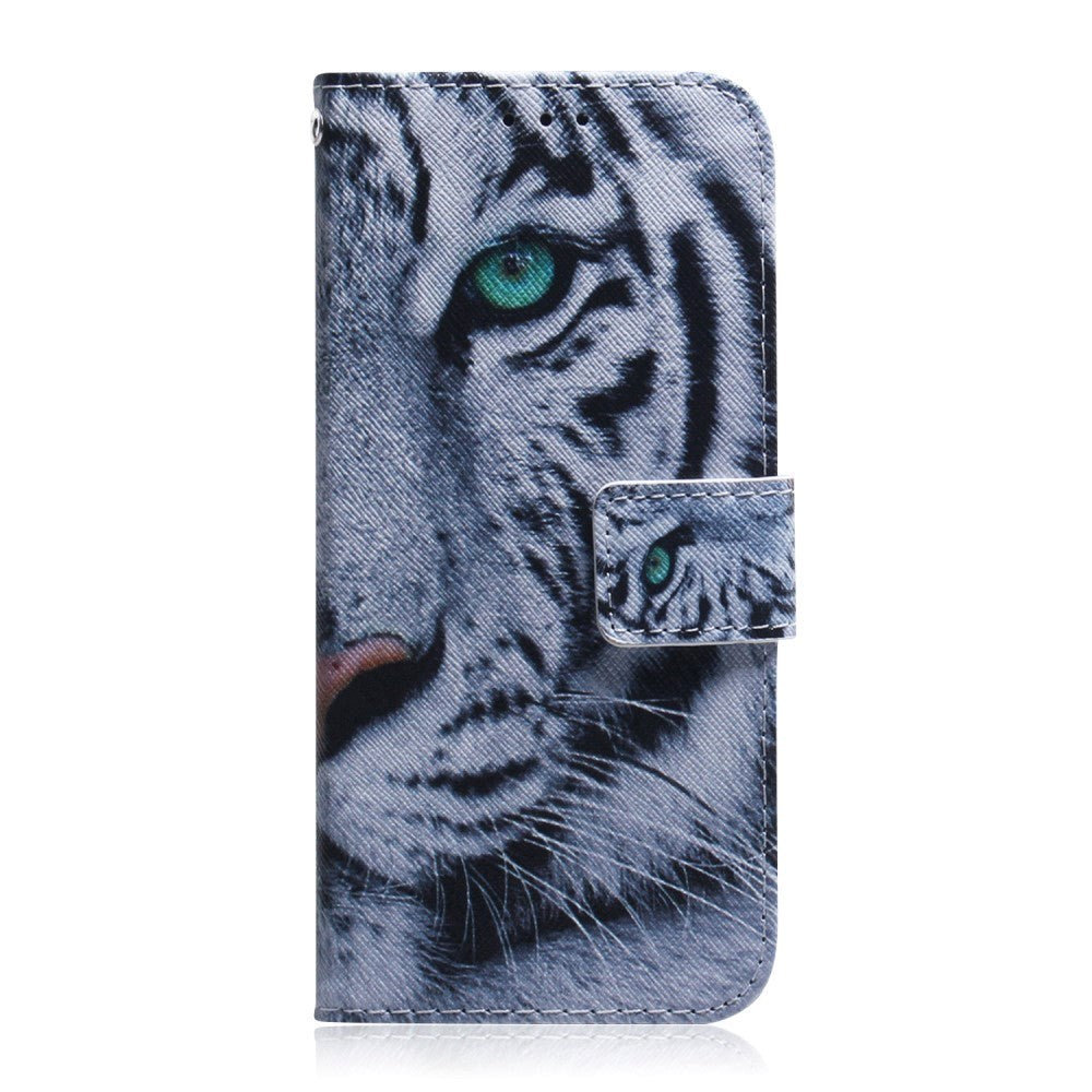 Google Pixel 6 Leather Wallet Case w. Print - Tiger