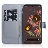 Google Pixel 6 Leather Wallet Case w. Print - Tiger