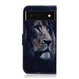 Google Pixel 6 Leather Wallet Case w. Print - Lion