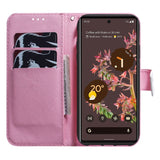 Google Pixel 6 Leather Wallet Case w. Print - Flower