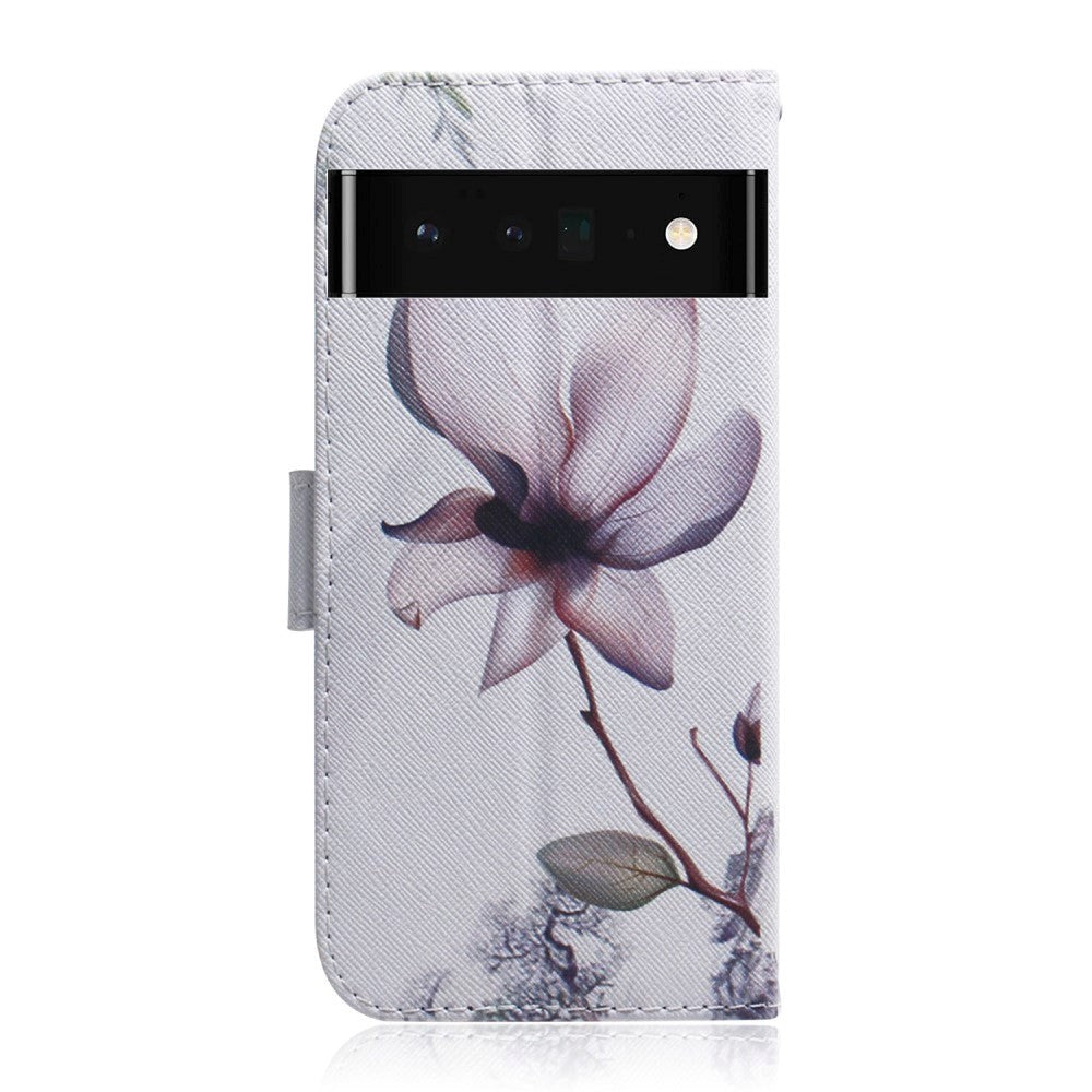 Google Pixel 6 Pro Leather Wallet Case w. Print - Flower