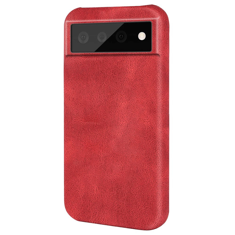 Google Pixel 6 Pro Leather Covered Plastic Case - Red