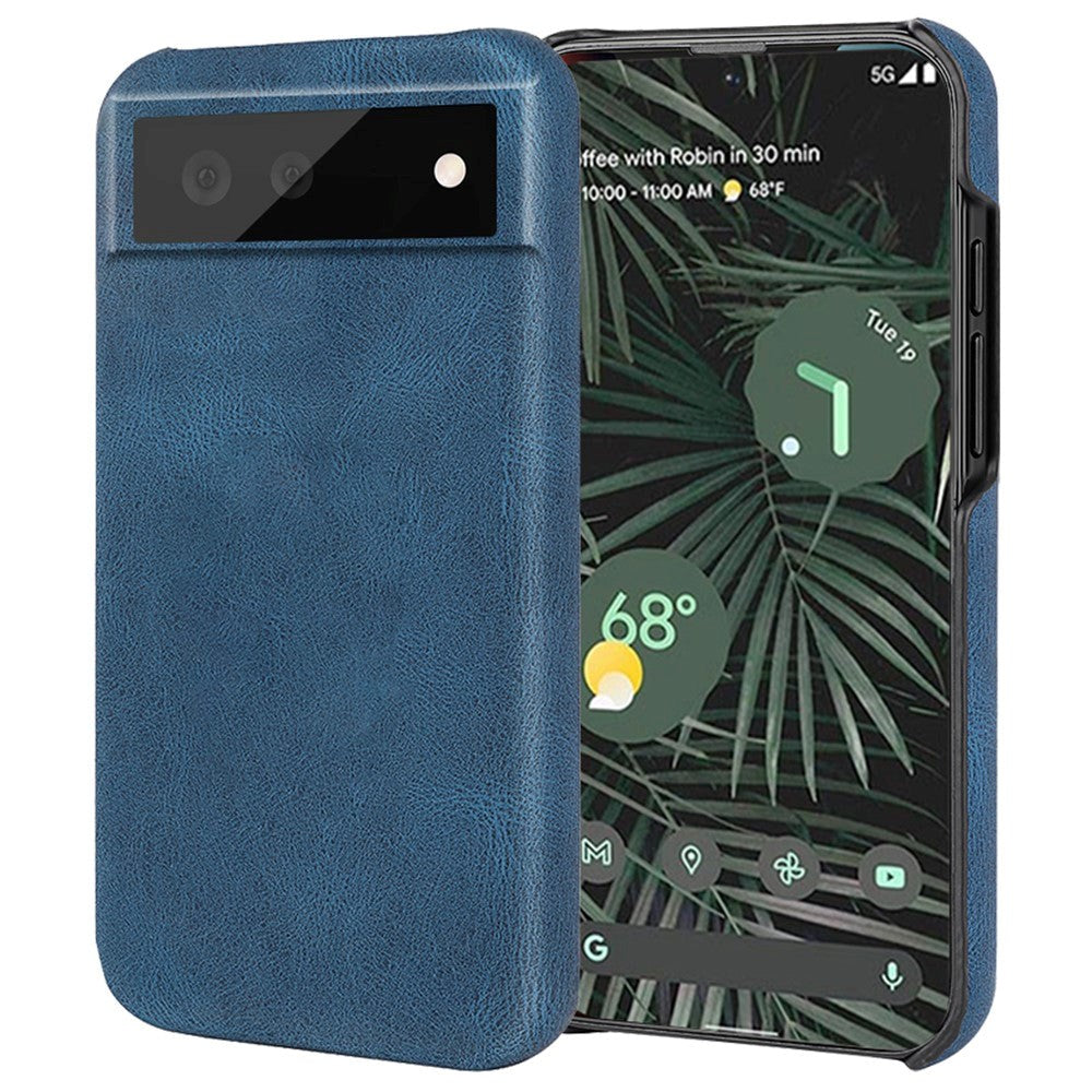 Google Pixel 6 Pro Leather Covered Plastic Case - Blue