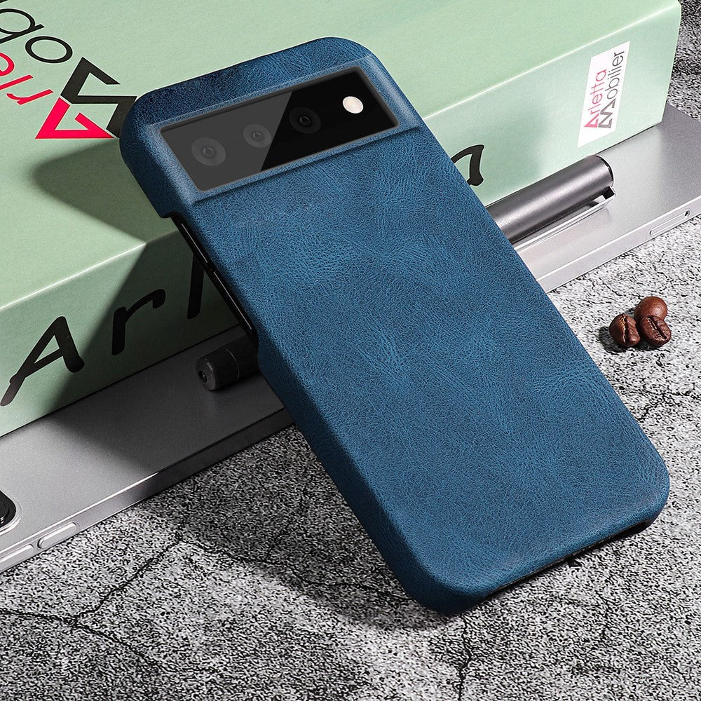 Google Pixel 6 Pro Leather Covered Plastic Case - Blue