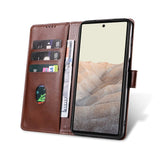 Google Pixel 6 Pro PU Leather Case w. Wallet - Brown