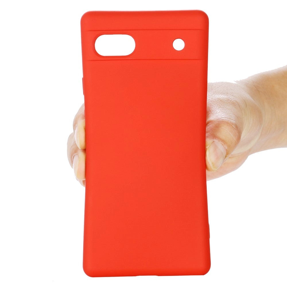 Google Pixel 6a Silicone Case w. Strap - Red