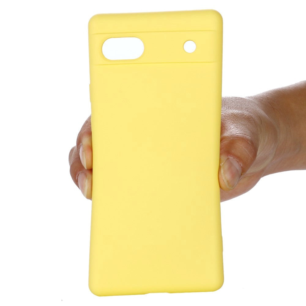 Google Pixel 6a Silicone Case w. Strap - Yellow