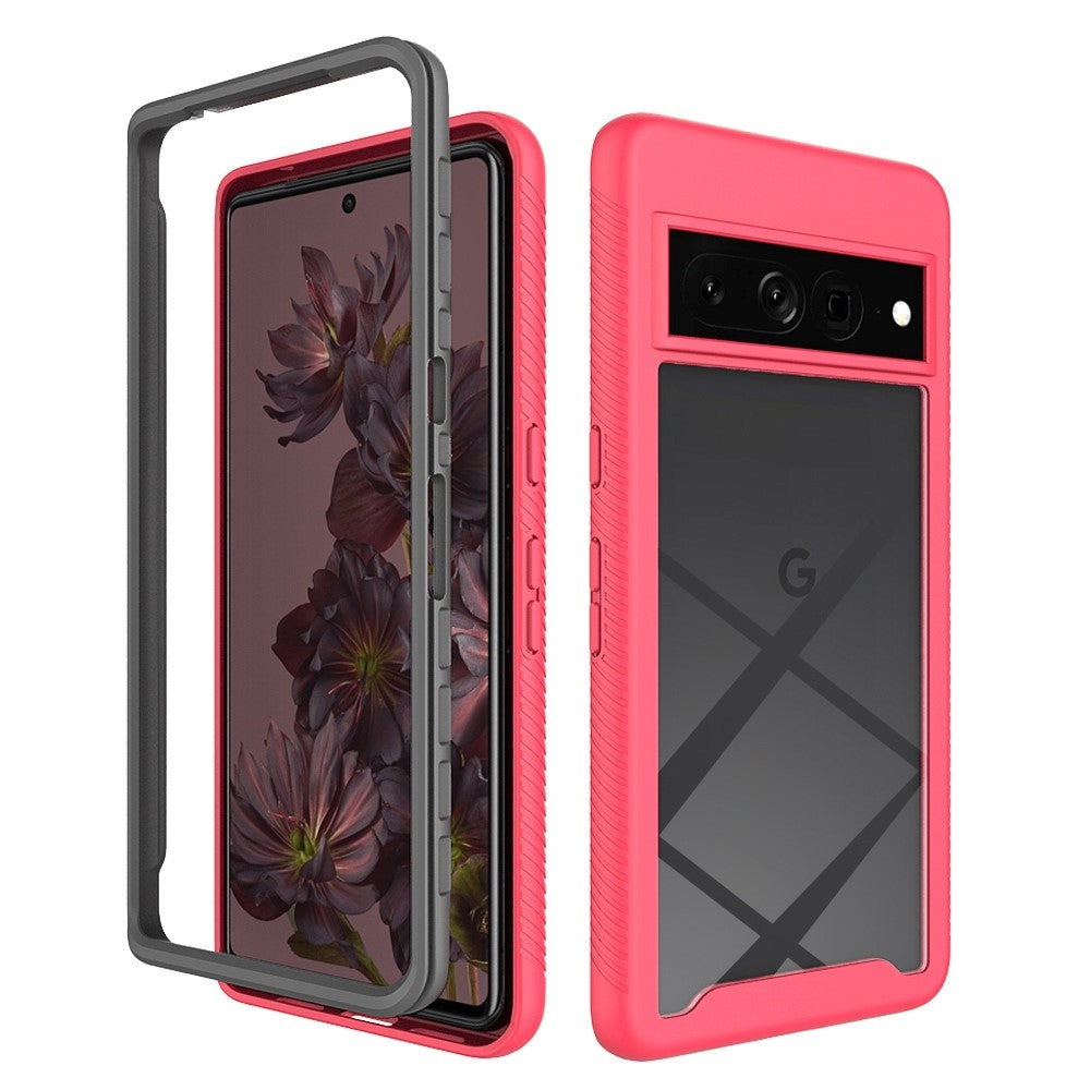 Google Pixel 7 Pro Acrylic Combo Case Transparent / Pink