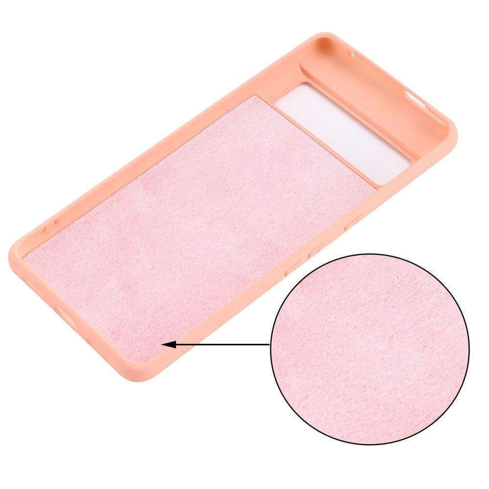 Google Pixel 7 Pro Silicone Case w. Strap - Pink