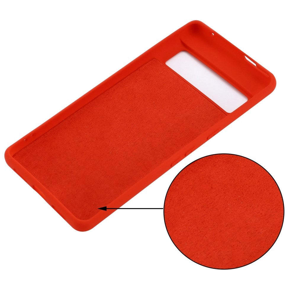 Google Pixel 7 Pro Silicone Case w. Strap - Red