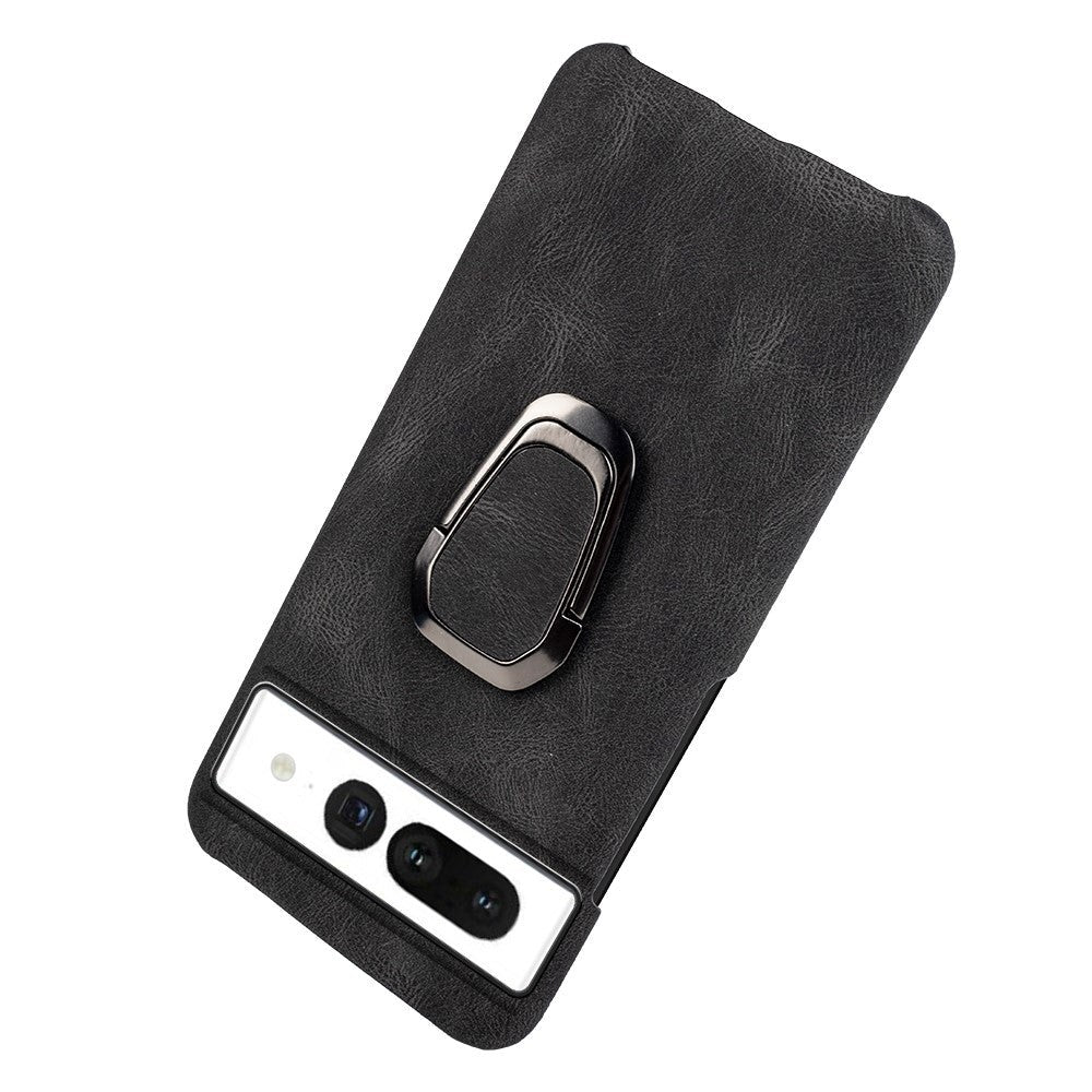 Google Pixel 7 Leather Case w. Kickstand - Black