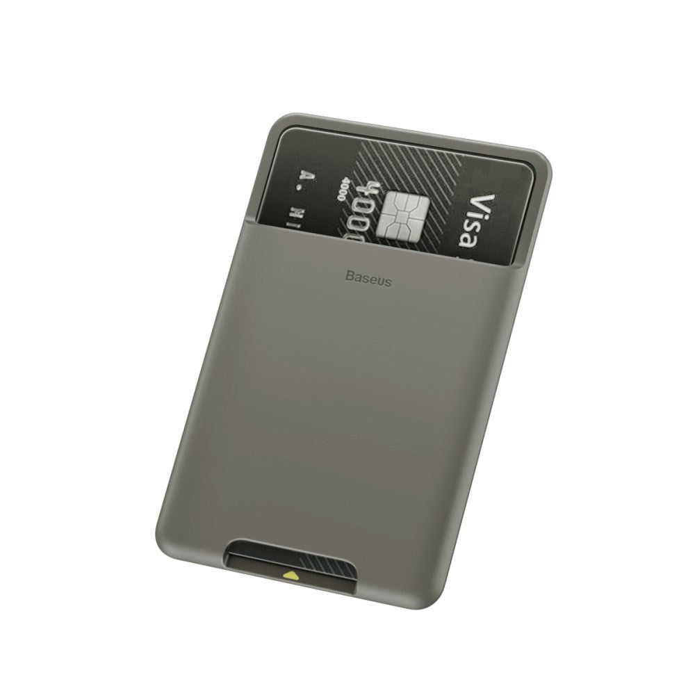 Baseus Silicone Back Card Holder Stick-on - Dark Grey