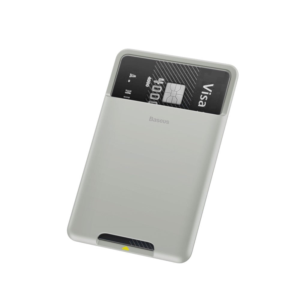 Baseus Silicone Back Card Holder Stick-on - Light Grey