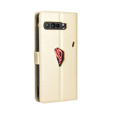 Asus ROG Phone 3 (ZS661KS) Neutral Leather Wallet Case Gold