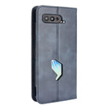 Asus ROG Phone 5 Leather Wallet Case and Magnetic Lock - Blue