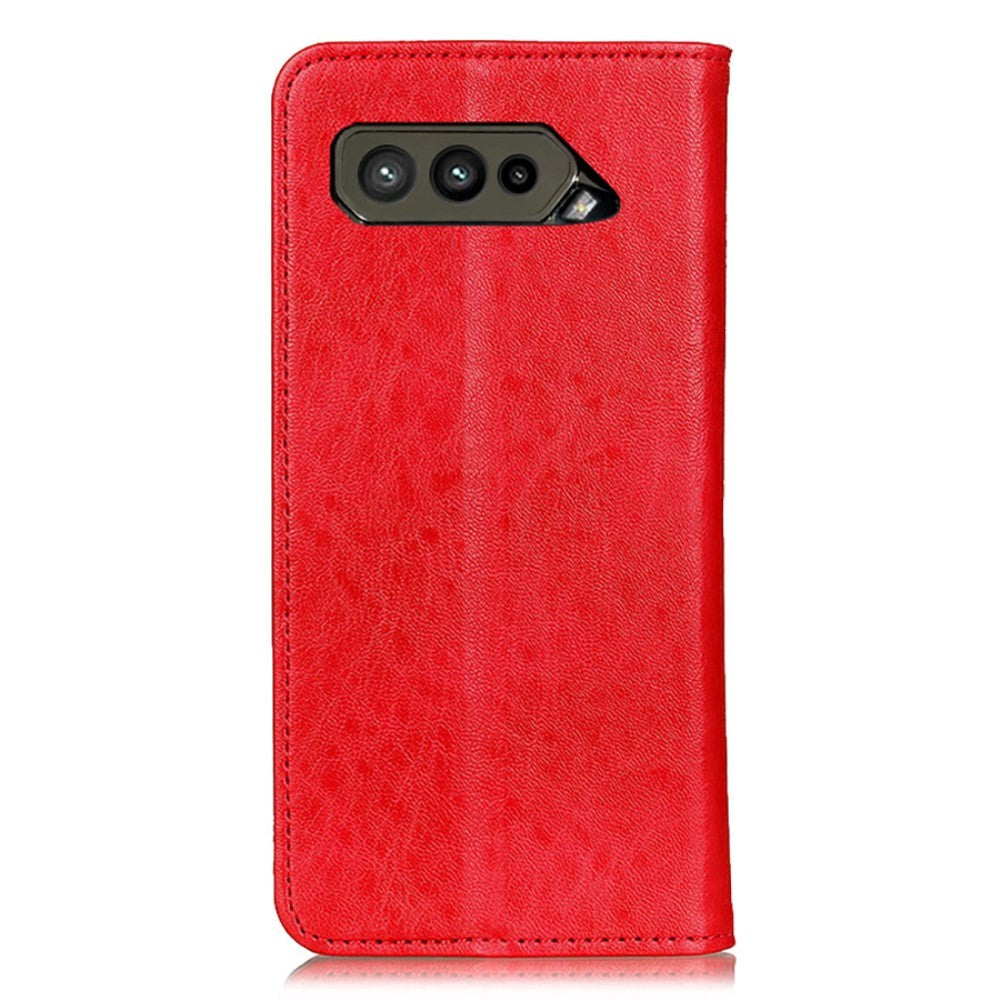 Asus ROG Phone 5 Leather Wallet Case - Red