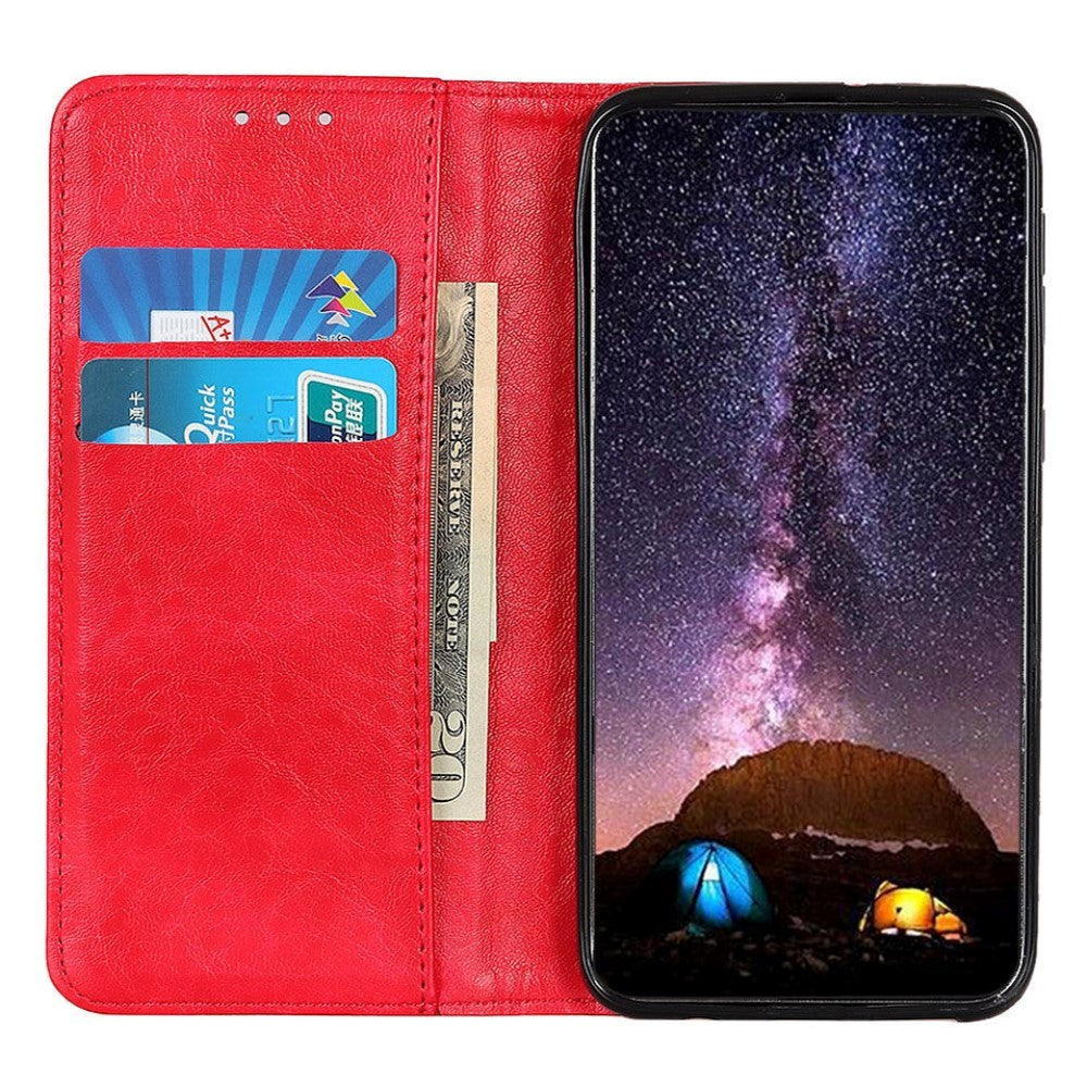 Asus ROG Phone 5 Leather Wallet Case - Red