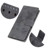 Asus ROG Phone 5 Vintage Leather Wallet Case - Grey