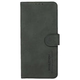 Asus ROG Phone 5 Khazneh Leather Wallet Case - Fabric Texture - Green