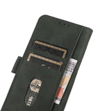 Asus ROG Phone 5 Khazneh Leather Wallet Case - Fabric Texture - Green