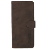 Asus ROG Phone 5 Khazneh Leather Wallet Case - Fabric Texture - Brown